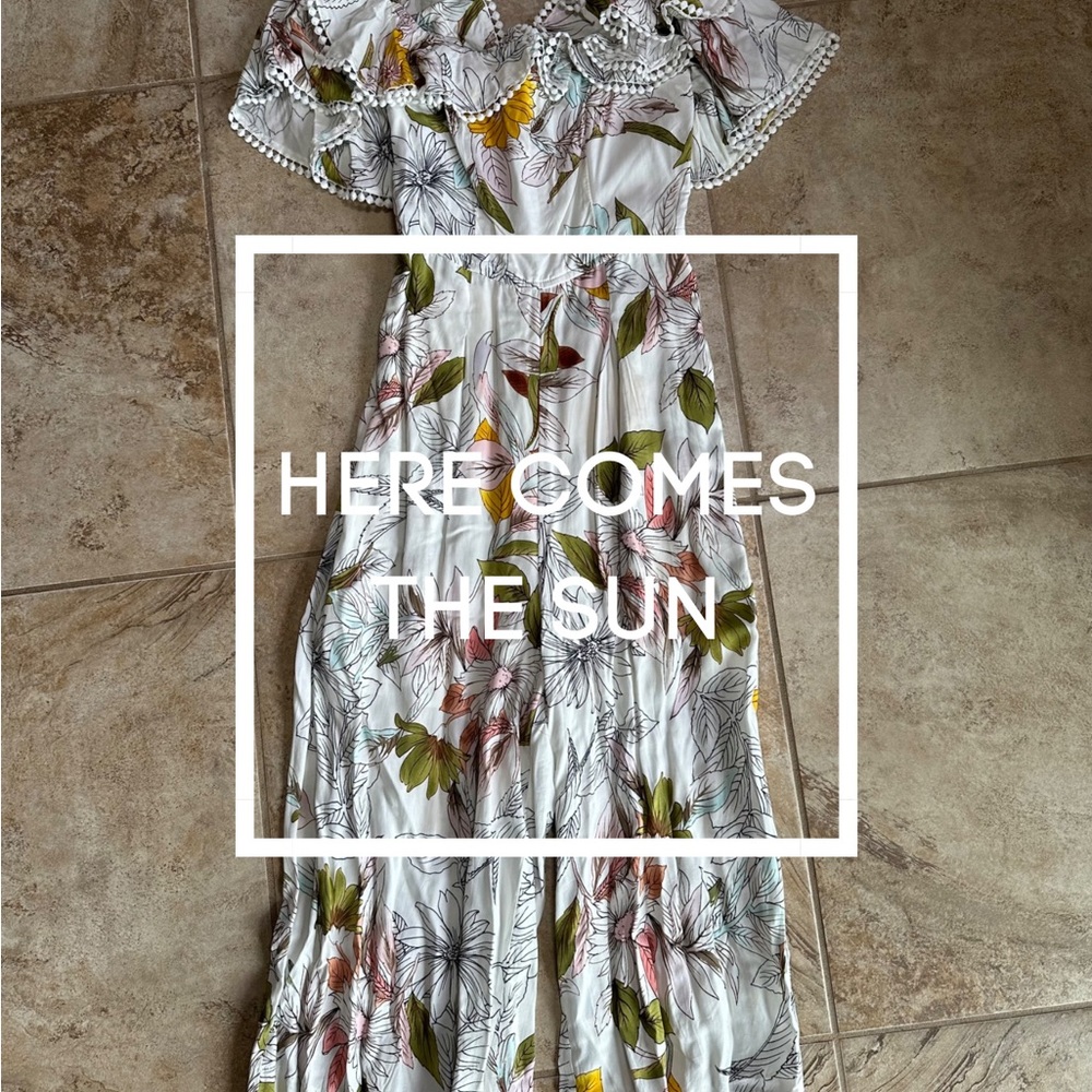 Off the Shoulder Floral Jumpsuit